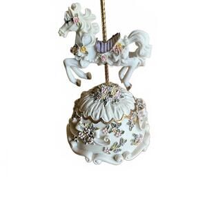 Musical Ceramic Carousel Horse